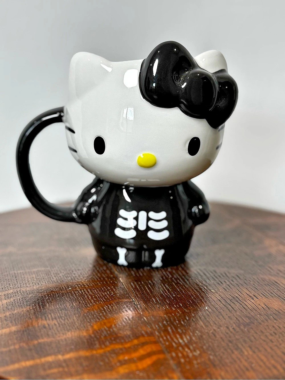 Hello Kitty Halloween Mug Black Bow Skeleton 20oz Sculpted Full Body 2023 New